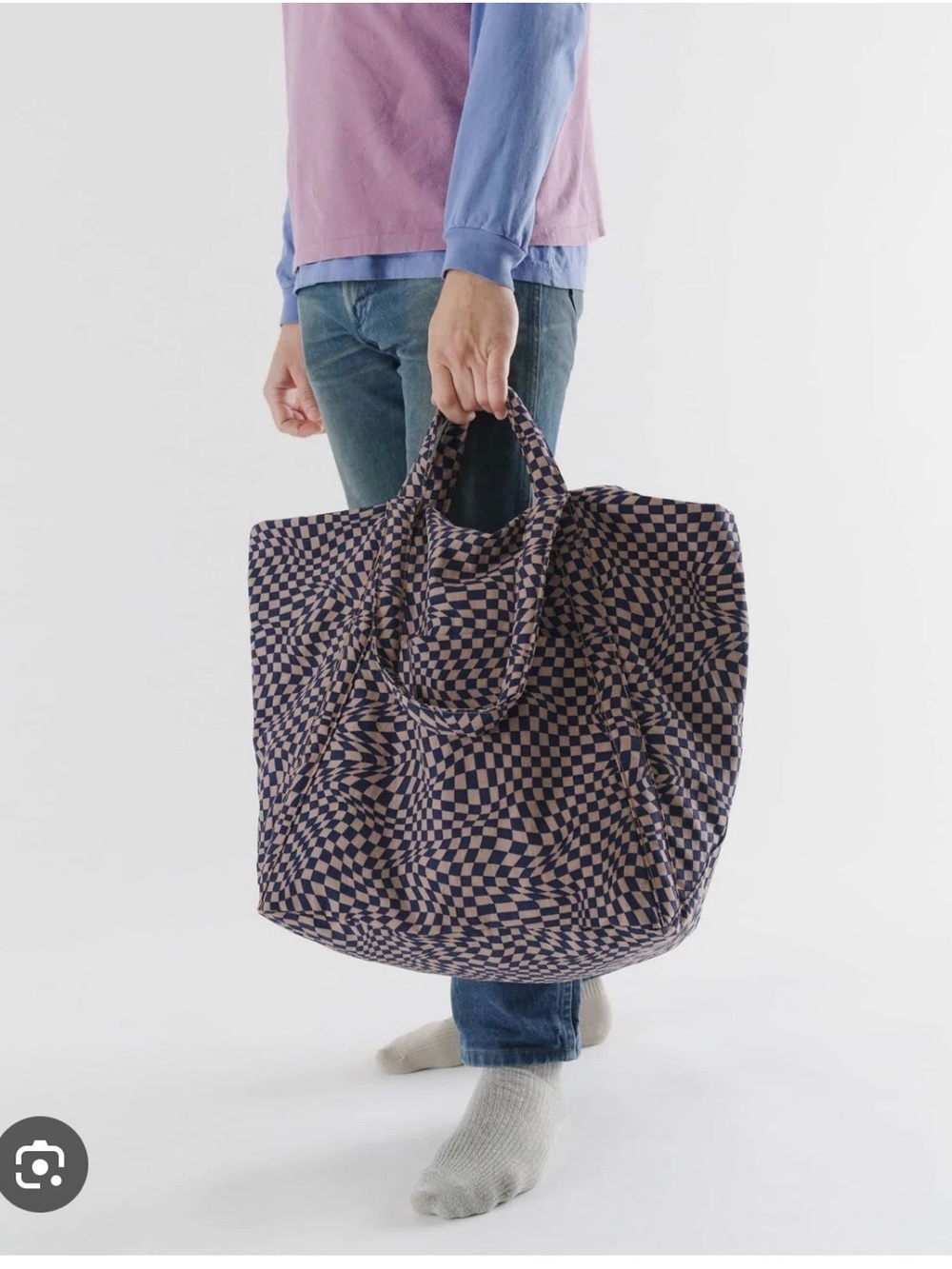 Baggu Travel Cloud Bag in Trippy Checker
